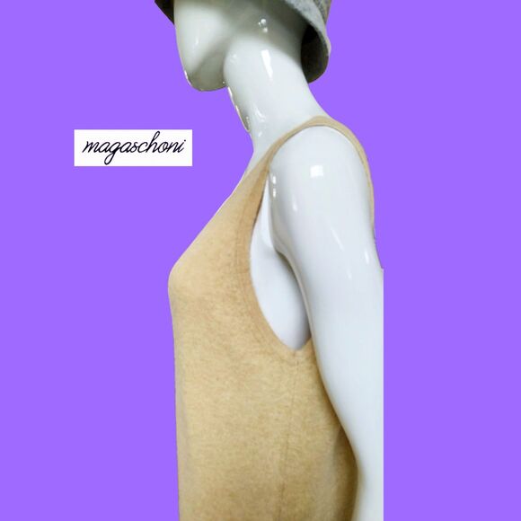 MAGASCHONI NEW Minimalist Cashmere V-Neck Slits Maxi Dress M - Picture 7 of 12
